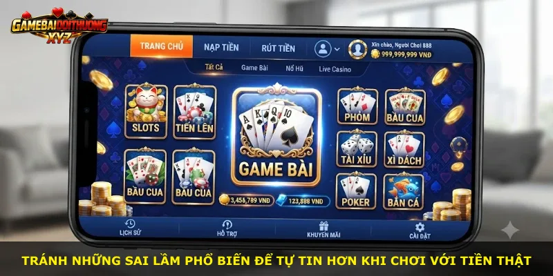 Tránh những sai lầm phổ biến để tự tin hơn khi chơi với tiền thật